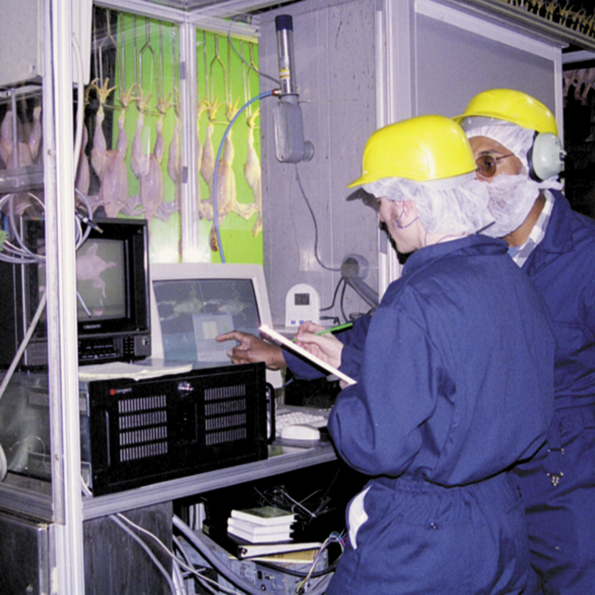 One of the first computer vision systems to support inspection under FSIS’s HACCP-based Inspection Models Project (HIMP)